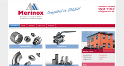 Desktop Screenshot of merinox.de